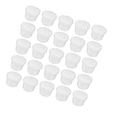 FIXOSHEE Juego de 25 Tazones Desechables para Helado y Sopa de 8 Oz, Tapa, Papel Kraft Blanco Resistente al Agua, Contenedores de Alimentos Portátiles para Llevar y Uso en Fiestas y