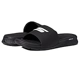 Skechers Men's Go Consistent Slide Sandals – Athletic Beach Shower Shoes With Foam Cushioning, Black, 11