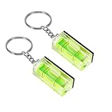 SIZIKJXGHWYI 2Pcs Magnetic Bubble Levels 15x15x40mm Key Ring Style Magnet Square Bubble Spirit Level Small Tool Leveling Kits Magnetism