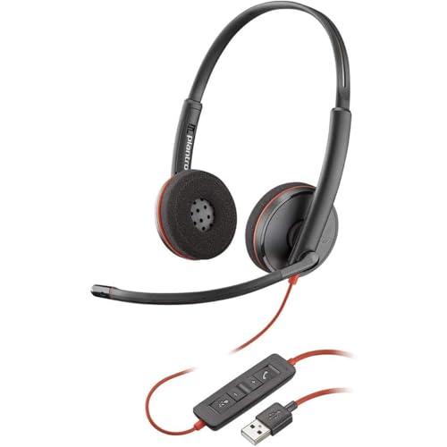 Casque monaural USB-A Poly Blackwire 3215 noir supra-aural prise 3,5mm - 2