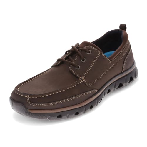 Dockers Men s Creston Casual Lace-up Boat Shoe, Dark Brown, 9 M