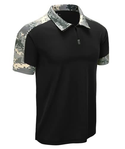 Zity Tactical Shirts For Men Military Golf Shirts Short Sleeve With Collars Army T-Shirt #TOP2