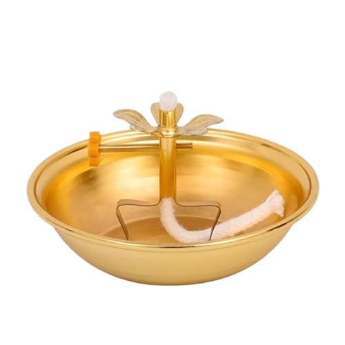 Soporte para lámpara Ghee | Soporte telescópico de aleación para Flotante | Portavelas Ghee Buddha para Altar y
