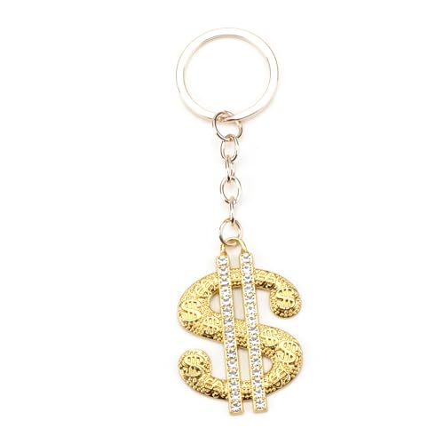 Stylish Dollar Sign Keychain for Women – Sparkling Rhinestone Bling