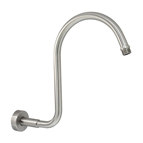 MODONA “S” Shower Arm with Flange – Stainless Steel SS304 – Satin Nickel - 5 Year Warrantee