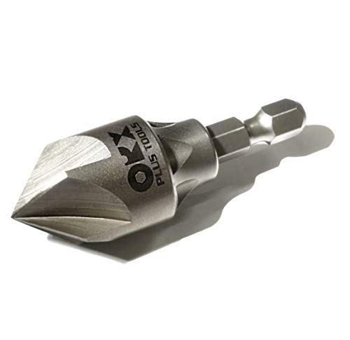 ORXPLUS TOOLS 5 Flute Countersink Drill Bit, 90 Degree Quick Release Shank Fits