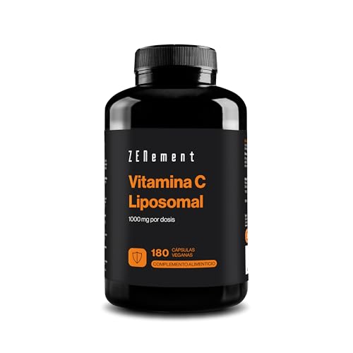 Vitamina C Liposomal 1000 mg por dosis, 180 Cápsulas | Suministro 3 Meses de Vitamina C Pura | Contribuye al Funcionamiento Normal del Sistema Inmunológico | Zenement
