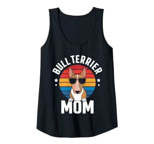 Mujer Bull Terrier Mamá Divertido Bull Terrier Camiseta sin Mangas