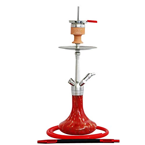 AMY Little Feather SS11 red | Edelstahl Shisha Wasserpfeife Hookah