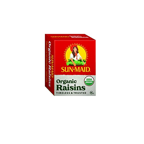 Image of Sun-Maid Organic California Sun-Dried Raisins - (144 Pack) 0.5 oz Snack-Size Box - Organic Dried Fruit Snack for Lunches, Snacks, and Natural Sweeteners