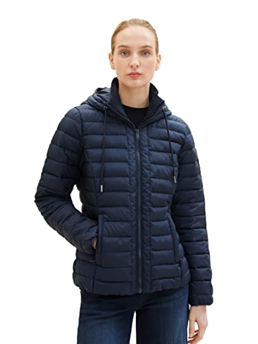TOM TAILOR Damen 1036937 Lightweight Steppjacke mit Kapuze, 10668 - Sky...