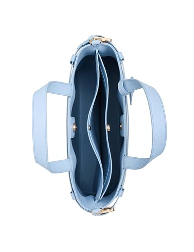 Anne Klein Womens Belted Satchel with Convertible Strap, Cloud Blue3