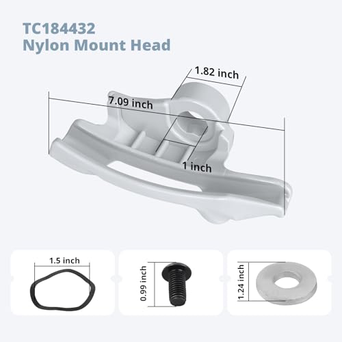 Image of Earthtec Tire Changer Nylon Mount /Demount Head Kit Replacement for Coats for Low Profile Tires Tire Changer Machine Duck Head Part# TC184432 8184432- Grey