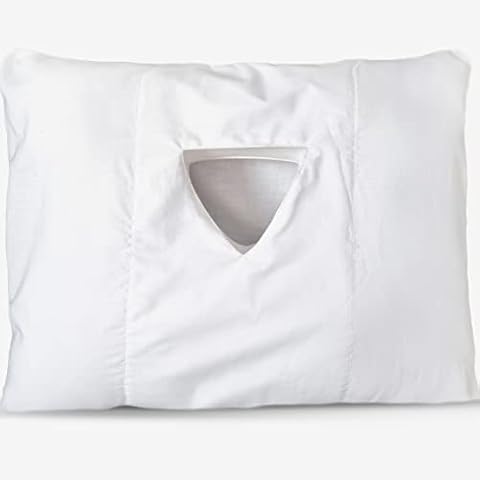 Ear Pillow with a Hole for Pain Relief from CNH Side Sleeping Pillow with White Pure Cotton Cover Cover
