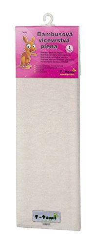 T-TOMI voorvouwbare bamboe luier, maat L, meerkleurig, één