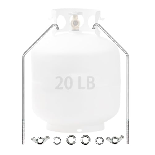 20 Lbs RV Propane Tank Mount Bracket Kit - Fit for RV Trailer Coleman Fleetwood Pop Up Camper Trailer Pair