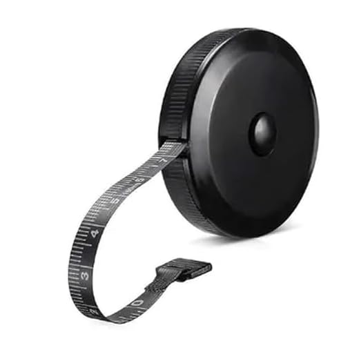 Soft Tape Measure Retractable Measuring for Body Fabric Sewing Tailor Cloth Knitting Craft Weight Loss Measurements Retractable Black Double Scales Rulers