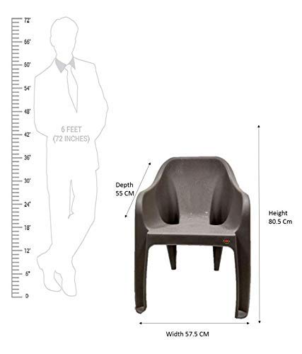 Image of cello dynamo plastic standard chair (brown) (set of 2) dev