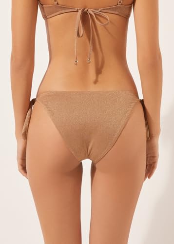 Woman's Tied Swimsuit Bottom Golden Gleam3