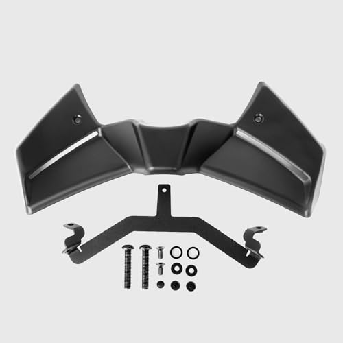 GFARDMOTO Motorrad-Frontverkleidung Winglet Aerodynamischer Spoiler Beak Nose Cone Extension Fixed Wing Kit Kompatibel mit Yamaha MT-09 SP MT-09 MT09 FZ09 2025 (Mattschwarz)