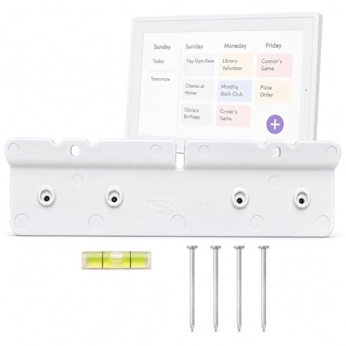 No-Stud No-Drill Plastic Wall Mount Compatible with Skylight 15-Inch Calendar (Gen 1 Only) - The Original DIY Install No Anchors or Screws Needed Damage-Free Hammer Install Hardware Included