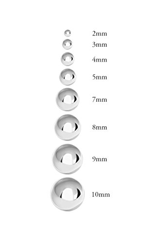 Honolulu Jewelry Company 14K Real White Gold Polished Round Ball Stud Earrings (7Mm - White Gold) #TOP3