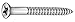 Wood Screw, Flat, 10x1 3/4 L, PK100