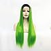 Produktbild Natürliche Damen perücke Schwarze Wurzel grüne natürliche Filament gerade gerade volle Dichte nahtlose synthetische Lace Front Perücke weiblich,24 Zoll