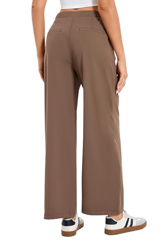 Image of Oyamiki Women's Casual High Waisted Dress Pants Wide Leg Work Pants Trousers with Pockets Fashion Fall Office Outfits
