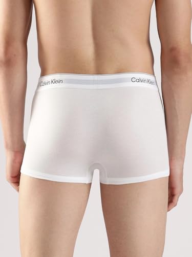 Image of Black Solid Low Rise Trunks - Pack of 3