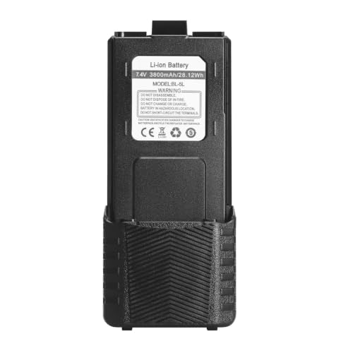 Batería para walkie-talkie UV-5R de 3800 mAh que soluciona la falta de energía con carga tipo C BL-5