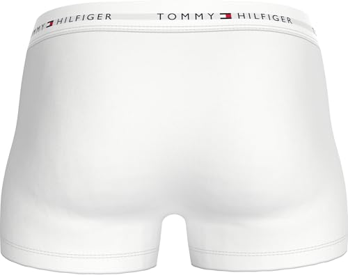 Tommy Hilfiger Herren 3er Pack Boxershorts Trunks mit Stretch, Mehrfarbig (Th Wht/Th Wht/Blk), XXL 2