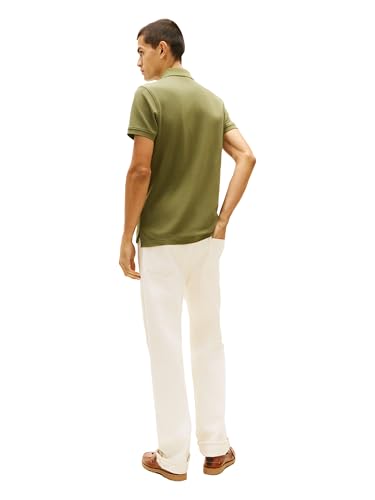 Image of Tommy Hilfiger Men's Short Sleeve Polo Shirts in Slim Fit with Stretch and Organic Pique Cotton