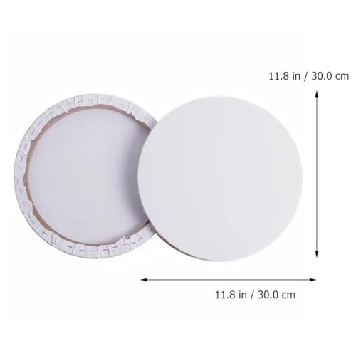 Lienzos para pintar de algodón con bastidor redondo en pack de 2 unidades 3
