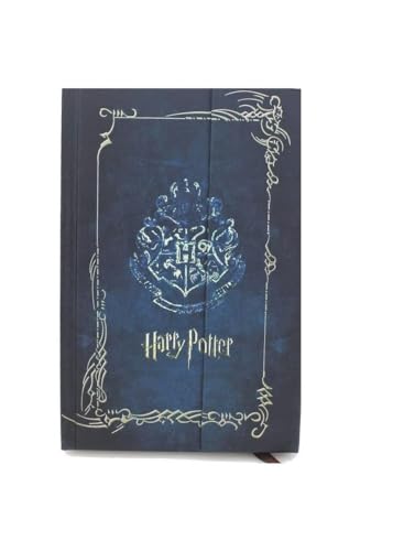 Image of Gifts - The Key House Figure, Harry Potter Hard Cover Journal Diary Notebook | Rustic Blue Look | Wizard Kid Memorabilia | Potter Heads | Magnetic | 115x168x20 mm, 192 Pages