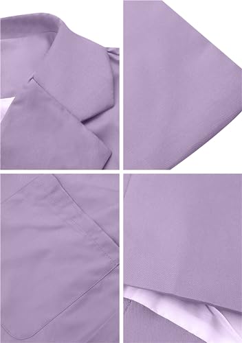 Womens Open Front Long Sleeve Jackets Casual Lapel Collar Blazer Solid Color Loose Fit Outfit Blazer2