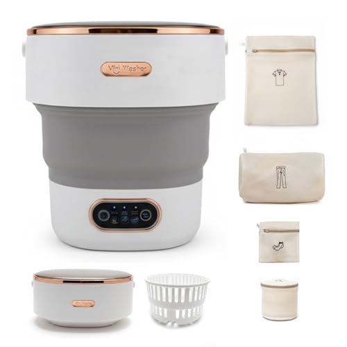 Reviews de lavadora de ropa Mr.You los más recomendados. 43 Lavadora portátil, mini lavadora de 13 litros mejorada con cesta giratoria, lavadora plegable de ropa interior, ropa de bebé y ropa pequeña, adecuada para el hogar,...