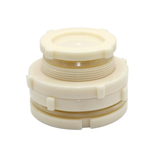 ANPTGHT 3" Female ABS Bulkhead Fitting, Plastic Water Tank Connector Adapter Fitting with Plugs for Outdoor rain Barrel Garden Hose Adapter Spigot kit Water Tank Gallon Drain Bucket(Set of 1) by ANPTGHT - Used condition - US$13.31