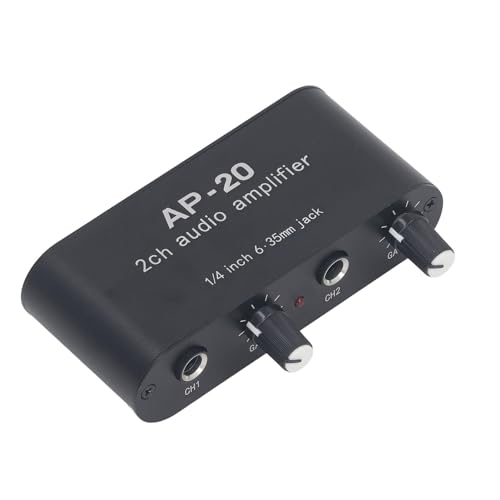 Preamplificador phono AUNMAS de doble canal en aluminio con ganancia regulable 7