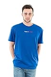Tommy Jeans TJM Linear Logo tee Camiseta, azul cobalto, M para Hombre