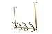 FantasHome Double Prong Over The Door Hook Rack with 12 Hooks â€“ Gold