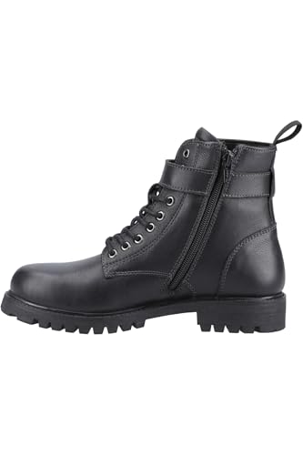 Bottes à lacets Wanda chaussure montante femme cuir noir élégant