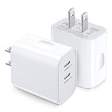 USB C Charger Block, Pofesun 2Pack 20W Dual Port Fast USB-C Power Adapter Wall Charger Plug Type C C