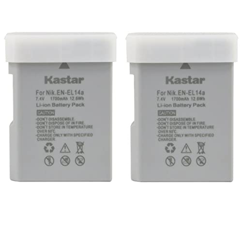 Kastar 2-Pack EN-EL14a Batteries for Nikon P7000 & P7100