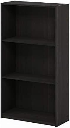 Furinno Basic 3-Tier Bookcase Storage Shelves, Espresso