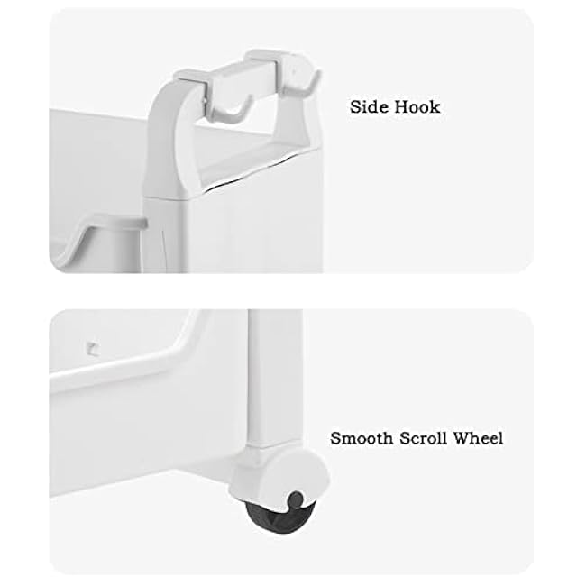 Kitchen Storage Cabinets Slim Storage Cart Gap Storage Kitchen Rack Ultra-Narrow Floor-to-Ceiling Multi-Layer Bathroom Gap Trolley Finishing Storage Rack Kitchen Shelves (Color : 4 Layers)-LXY4WljZ