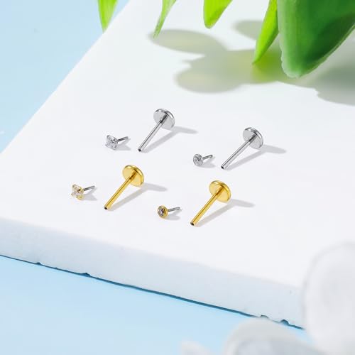 Gnoliew 20G 18G 316L Stainless Steel Labret Monroe Lip Ring Studs Cartilage Helix Tragus Conch Daith Nose Piercing Jewelry3