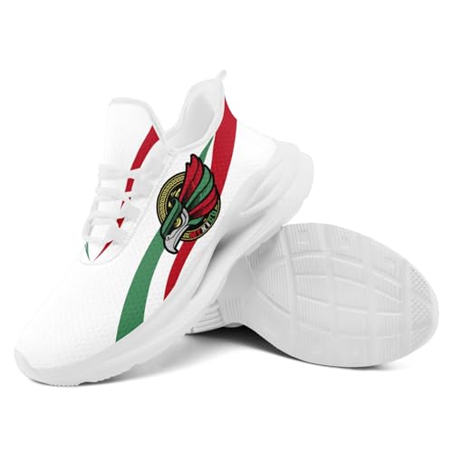 Mexico Flag Running Shoes for Men & Women Patriotic Breathable Mesh Sneakers with Iconic Eagle Design Cushioned EVA Sole4