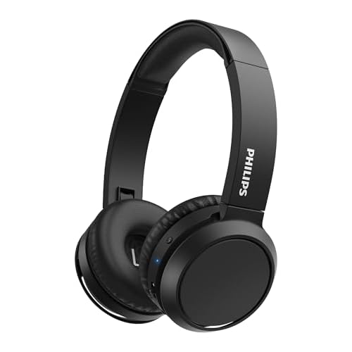 PHILIPS H4205 Wireless Headphone,On-Ear Bluetooth Headphone with BASS Boost,Quality Sound,32mm Drivers,29-Hour Battery Life,Fast Charging,Lightweight,Adjustable Cushioned Headband,Soft Ear Cups,Black