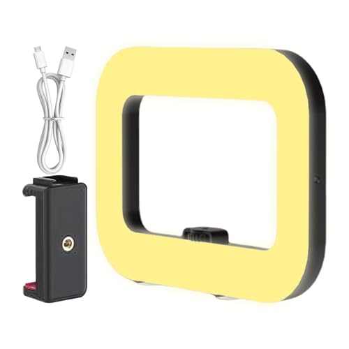 Anillo de luz LED – Lámpara de relleno estabilizador de video cuadrada, portátil, de alto brillo, anillo de luz LED para selfie para transmisión en , fotografía de productos